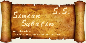 Simeon Subotin vizit kartica